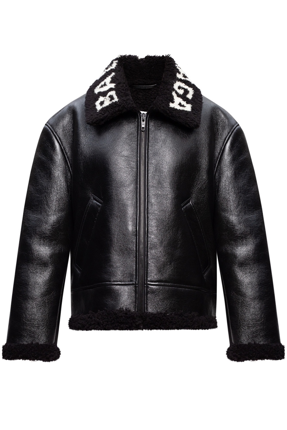 Balenciaga Collared leather lucky jacket